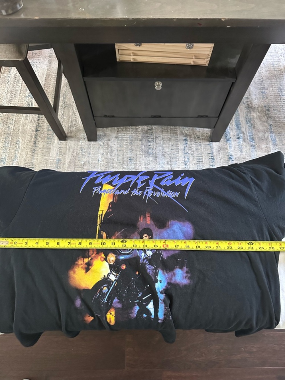 Prince Purple Rain Graphic T Shirt 2XL Black Official Estate Band Tee Oversized - Picture 6 of 7